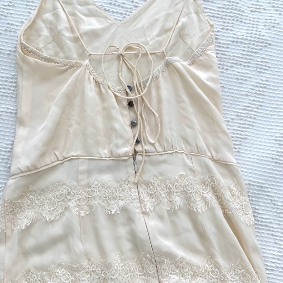 uma and leopold Dresses & Skirts - Drop Waist 100% Silk Cream Maxi Dress